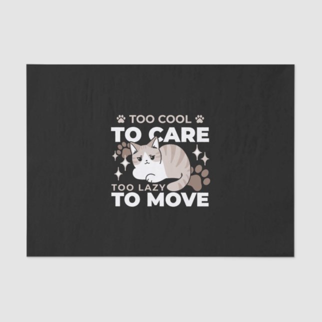 Entspannte & lazy Vibes für Cat Lovers Design Seidenpapier (Vorderseite)