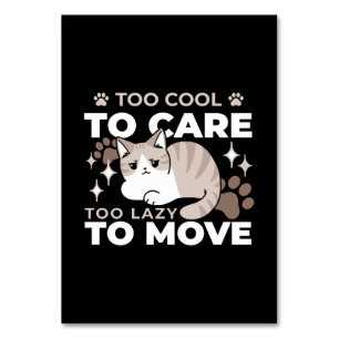 Entspannte & lazy Vibes für Cat Lovers Design Tischnummer