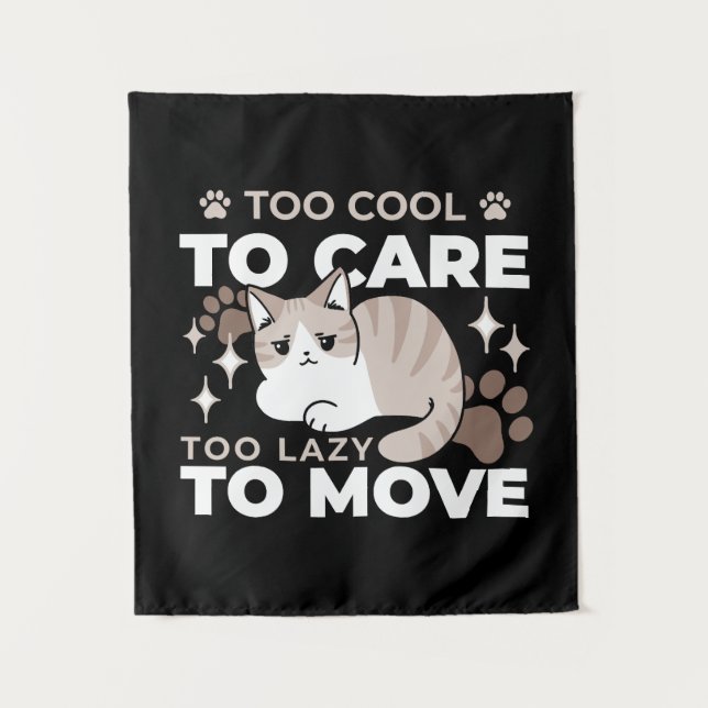 Entspannte & lazy Vibes für Cat Lovers Design Wandteppich (Vorderseite)