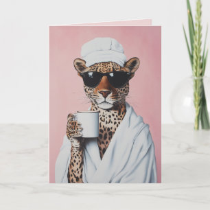 Entspannte Leopard Morning Vibes Einladung