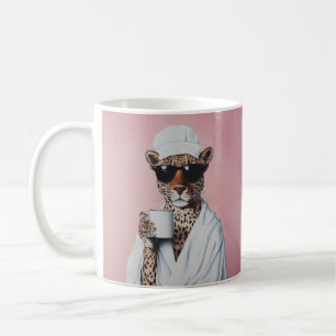 Entspannte Leopard Morning Vibes Kaffeetasse