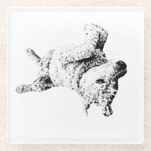 Entspannte Linien des Spaßes Glasuntersetzer