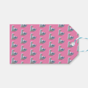 Entspannte Möwe auf rosa Küstenstrandvogel Geschenkanhänger