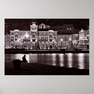 Entspannte Nacht in der Stadt Poster