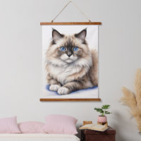 Entspannte Ragdoll Katze Illustration Gemütliches 