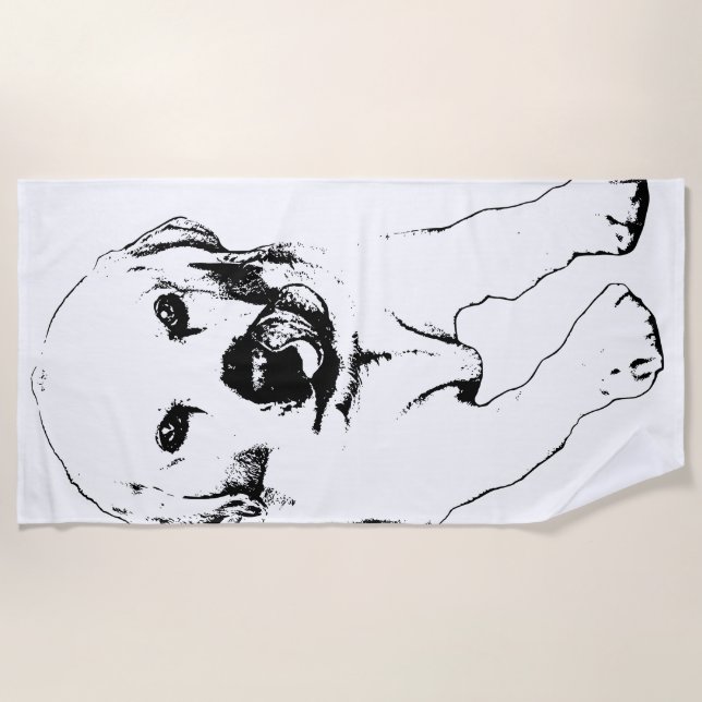 Entspannter Ausflug, Lab grin Strandtuch (Vorderseite)