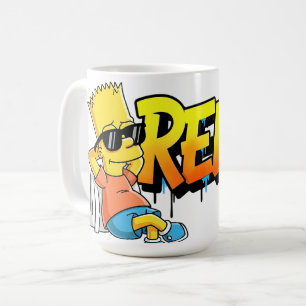 Entspannter Bart Relax Graffiti Urban Style Grafik Kaffeetasse