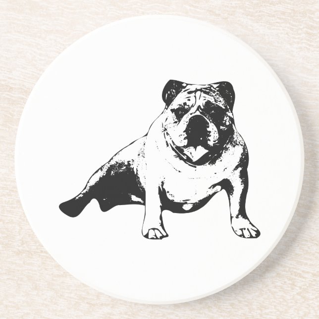 Entspannter Bulldogge-Untersetzer Getränkeuntersetzer (Vorne)