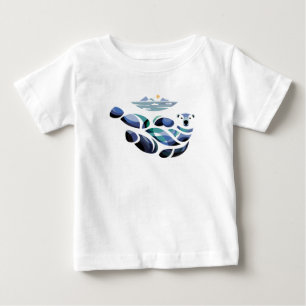 Entspannter Eisbär Baby T-shirt