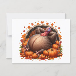 Entspannter Erntedank Türkei Lounging Postkarte