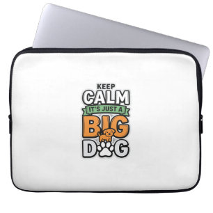Entspannter großer Hund Vintage-Vektordesign_1 Laptopschutzhülle