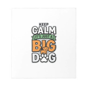 Entspannter großer Hund Vintage-Vektordesign_1 Notizblock