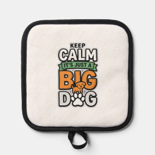 Entspannter großer Hund Vintage-Vektordesign_1 Topflappen