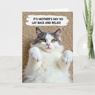 Entspannter Muttertag Katzen-Nickerchen-Karte Karte