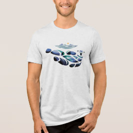 Entspannter Polar-Bär Tri-Blend Shirt