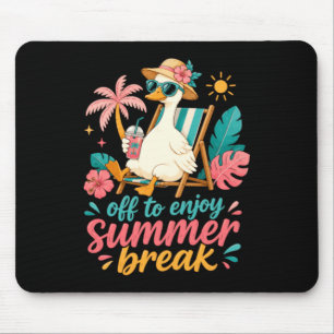 Entspannter Sommerurlaub Gänse Urlaubsstimmung Mousepad