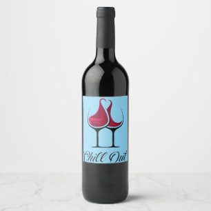 Entspannter Wein Liebe Weinetikett