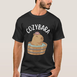 Entspanntes Capybara Cozybara Süßes Tier Kunst T-Shirt