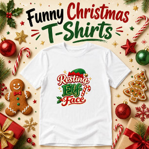 Entspanntes Elfengesicht Lustiger Weihnachtshumor T-Shirt