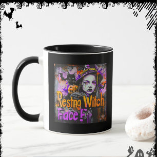 Entspanntes Hexengesicht ExDesigner Halloween Tasse