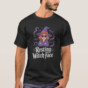 Entspanntes Hexengesicht Halloween-Kostüm Lustig P T-Shirt