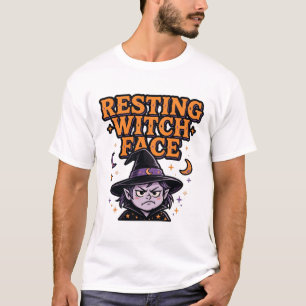 Entspanntes Hexengesicht Lustige Halloween-Typogra T-Shirt