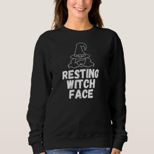 Entspanntes Hexengesicht Lustiges Halloween-Sweats Sweatshirt