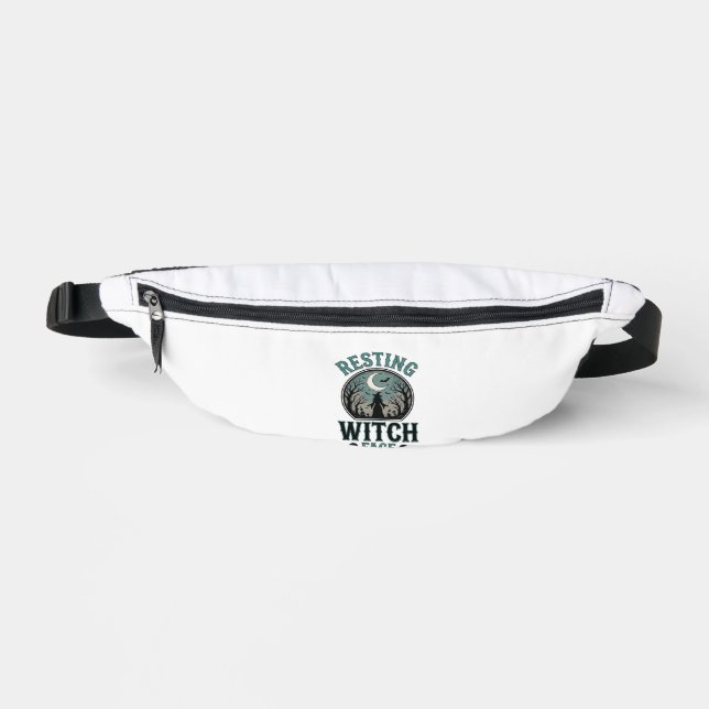 Entspanntes Hexengesicht Vintage Halloween-Design_ Bauchtasche (Vorderseite)