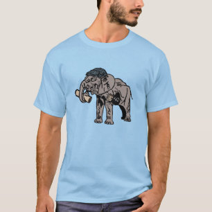 Entspanntes Jumbo-T-Shirt (Blau) T-Shirt