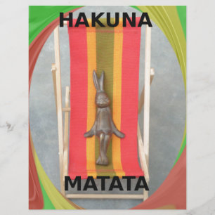 Entspanntes Kaninchen Hakuna Matata Vector Artwork