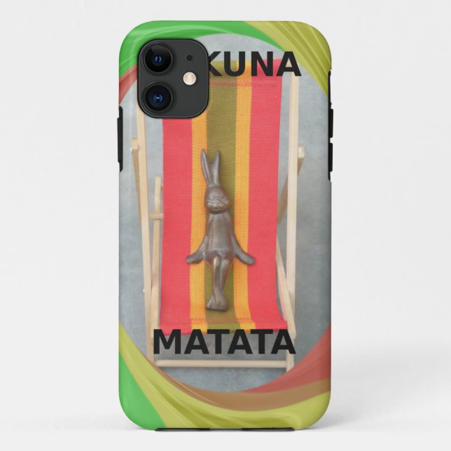 Entspanntes Kaninchen Hakuna Matata Vector Artwork Case-Mate iPhone Hülle (Rückseite)