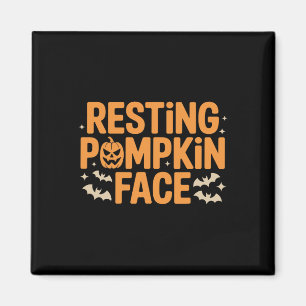 Entspanntes Kürbismaske Bold T Halloween T-Shirt Magnet