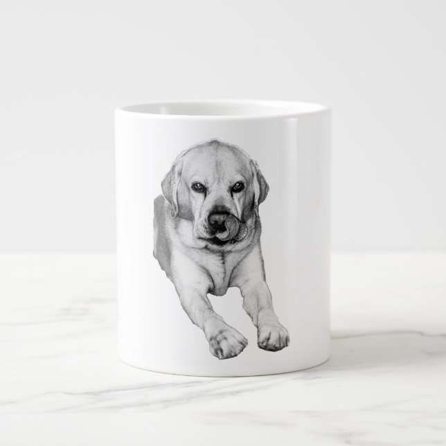 Entspanntes Lab mit Feiertagsruhe Jumbo-Tasse (Vorderseite)