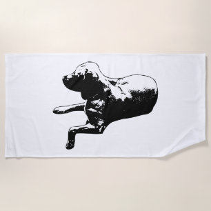 Entspanntes Labrador Ink Beach Handtuch Beschreibu
