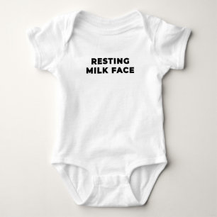 Entspanntes Milchgesicht - Schwarz Baby Strampler