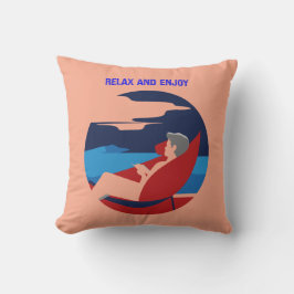 Entspanntes und leises Grafikdesign Kissen