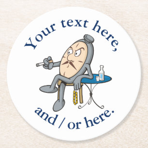 Entspannuhr Runder Pappuntersetzer