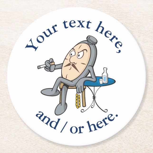 Entspannuhr Runder Pappuntersetzer (Vorderseite)