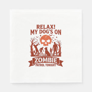 Entspannung Hund Zombie Patrol Heute Nacht Hallowe Serviette