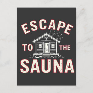 Entspannung in der Sauna Funny Wellness-Center Day Postkarte