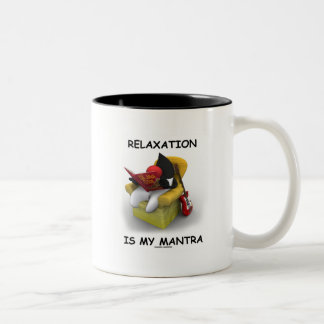 Entspannung ist mein Mantra (Java Duke Code) Zweifarbige Tasse