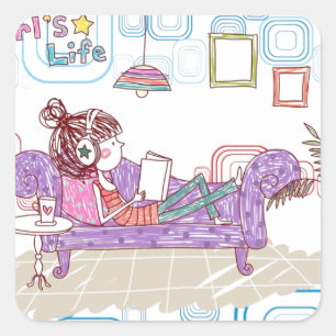 Entspannung Quadratischer Aufkleber