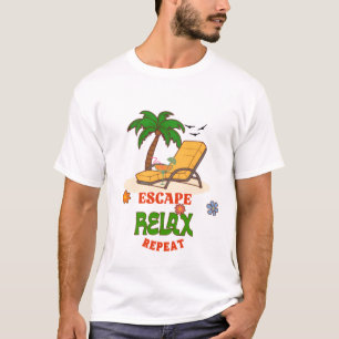 Entspannung wiederholen - Tropical Beach Vacation T-Shirt