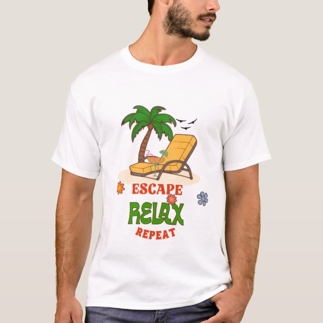 Entspannung wiederholen - Tropical Beach Vacation T-Shirt (Vorderseite)