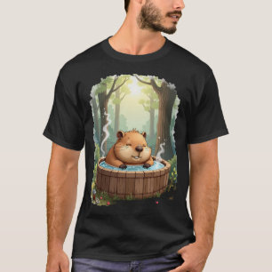 Entspannungsaufkleber Chill Capybara Whirlpool T-Shirt