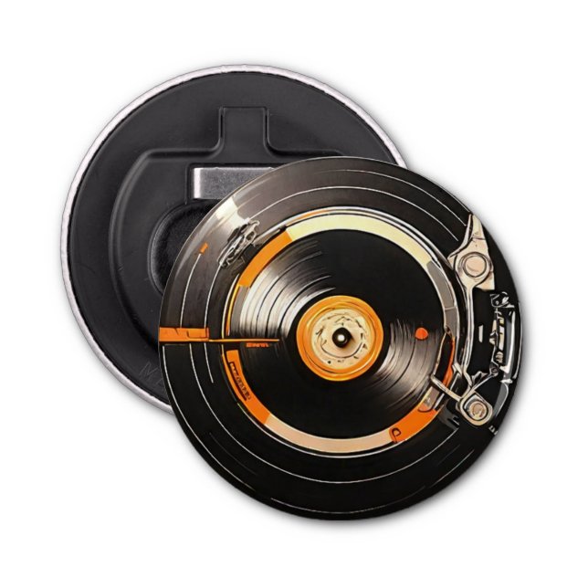 Entsperren Nostalgie: Vintager Vinyl Flaschenöffner (Vorderseite)