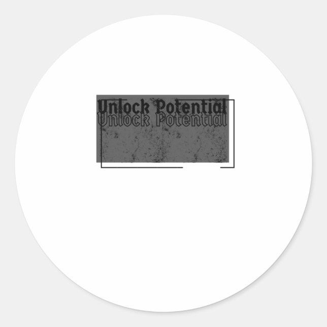 Entsperren Sie potenzielles Minimalistisches Motiv Runder Aufkleber (Vorderseite)