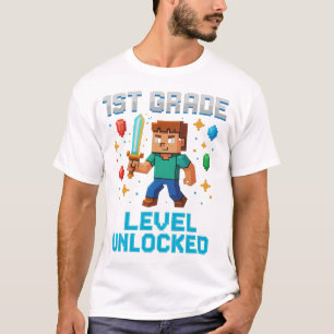 Entsperrter T - Shirt der 1. Stufe - Fun Pixel Gam