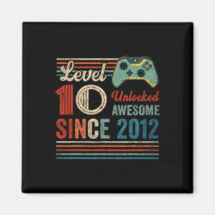 Entsperrtes Level 10 Geburtstag 10 Jahre altes Vid Magnet