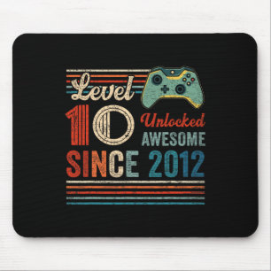 Entsperrtes Level 10 Geburtstag 10 Jahre altes Vid Mousepad